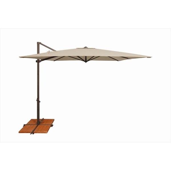 Simplyshade SimplyShade 8.6 ft. Skye Square Rotating Cantilever Umbrella With Cross Base Beige SSAG5A-86SQ00-D2422 - main